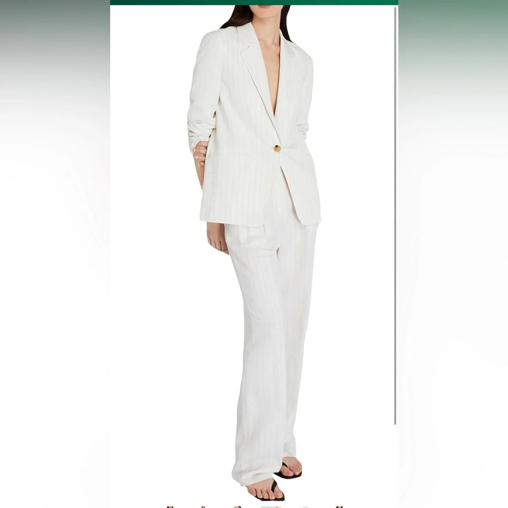 NWT • Club Monaco • Relaxed Single Breasted Blazer • Size L • Ivory Mix/Ivoire • - Picture 2 of 8